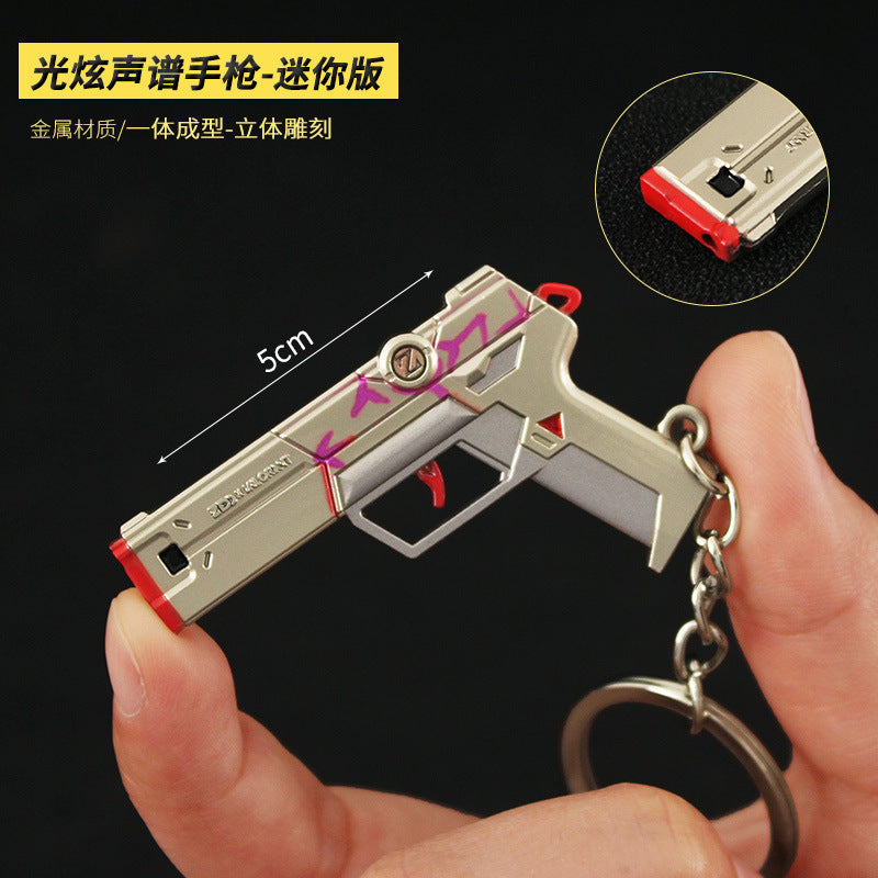 Valorant Style Metal Gun Keychain 🎮✨