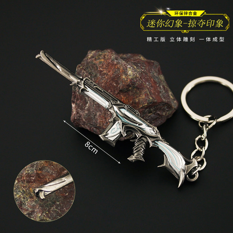 Valorant Style Metal Gun Keychain 🎮✨