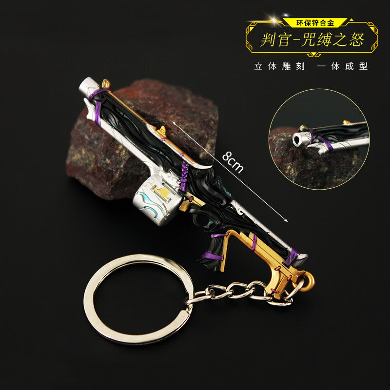 Valorant Style Metal Gun Keychain 🎮✨
