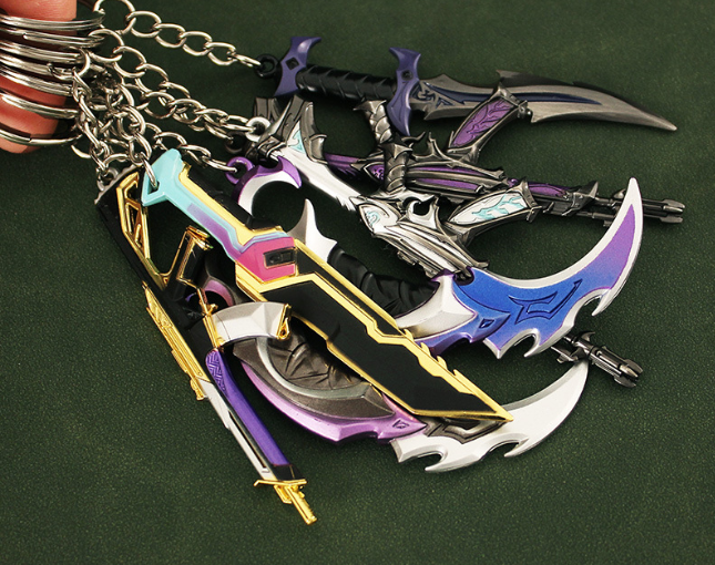 Valorant Style Metal Gun Keychain 🎮✨