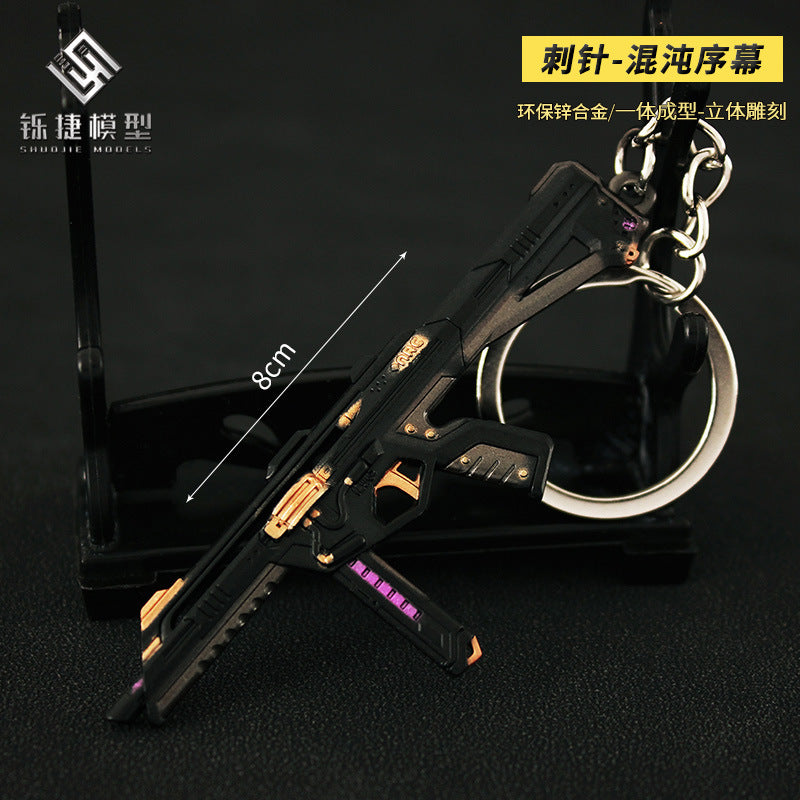 Valorant Style Metal Gun Keychain 🎮✨