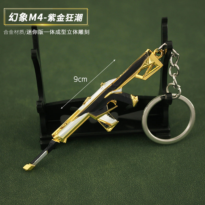 Valorant Style Metal Gun Keychain 🎮✨