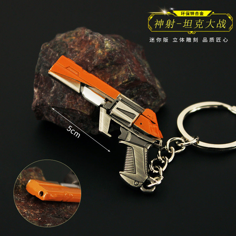 Valorant Style Metal Gun Keychain 🎮✨