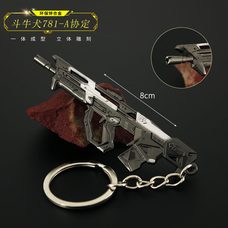 Valorant Style Metal Gun Keychain 🎮✨
