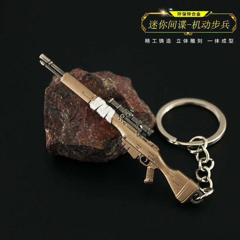 Valorant Style Metal Gun Keychain 🎮✨