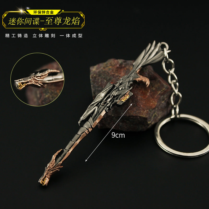 Valorant Style Metal Gun Keychain 🎮✨