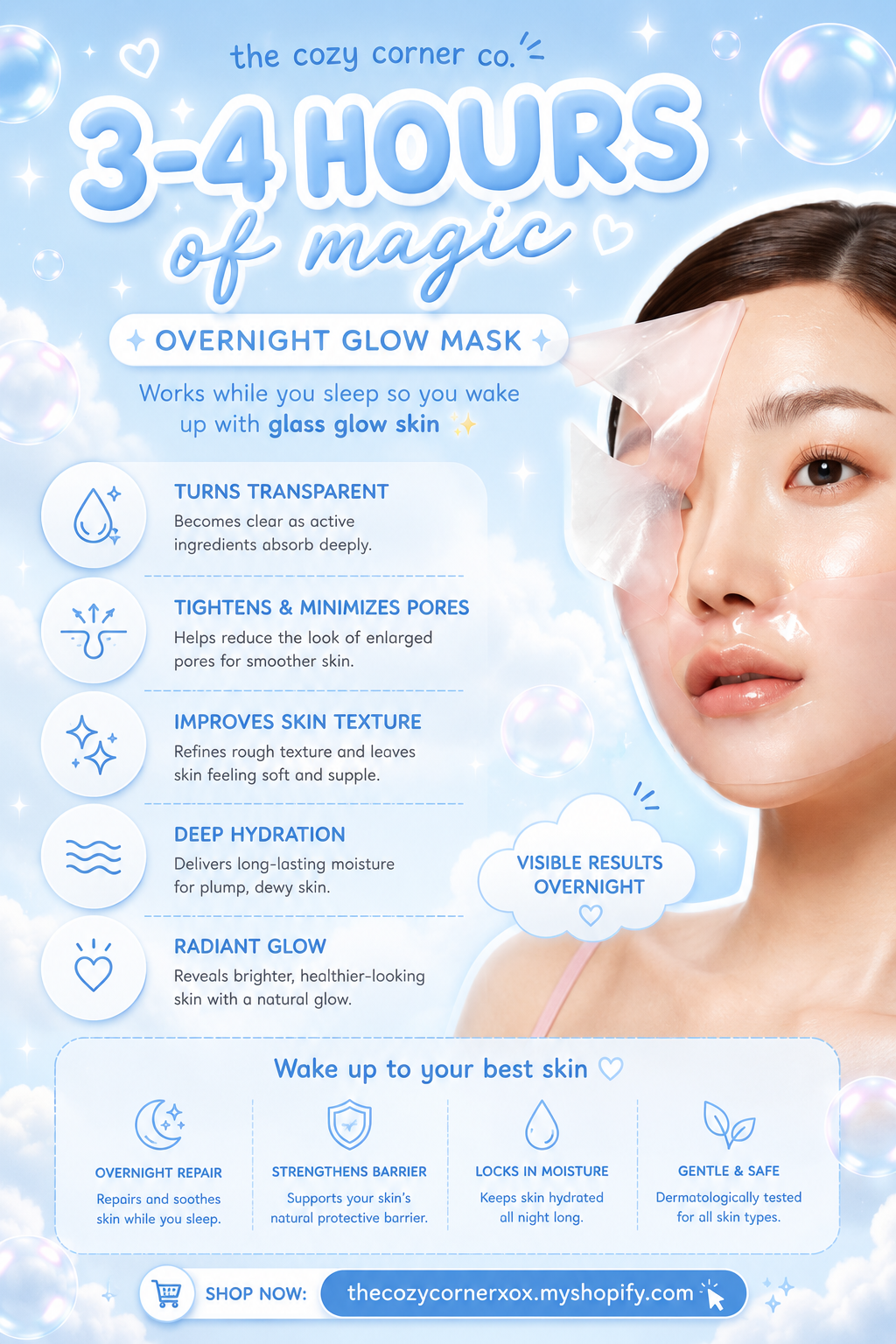 Overnight Glow Collagen Mask ✨
