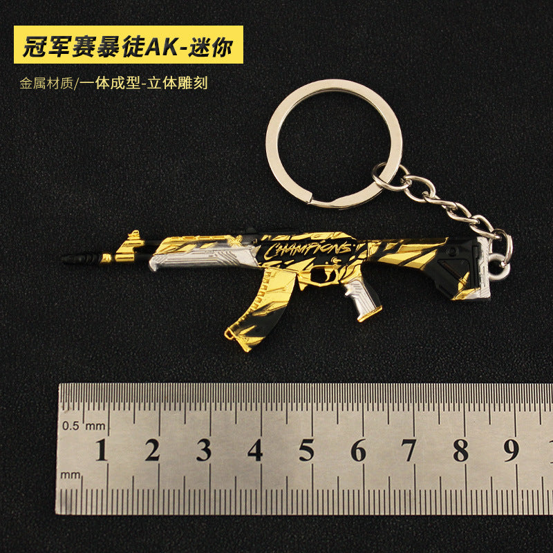 Valorant Style Metal Gun Keychain 🎮✨