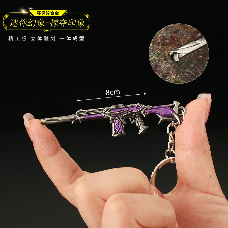 Valorant Style Metal Gun Keychain 🎮✨
