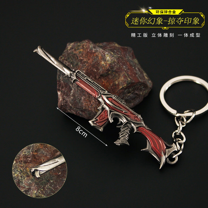 Valorant Style Metal Gun Keychain 🎮✨