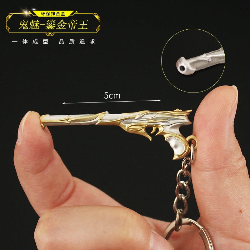 Valorant Style Metal Gun Keychain 🎮✨
